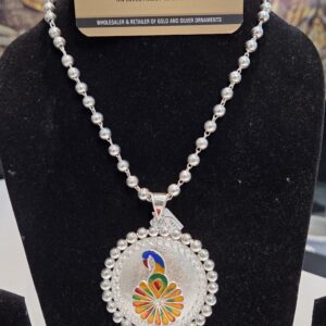 SILVER PENDENT SET | SILVER PENDENT | SILVER GOLI MALA